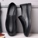 TerraStride Men' Caual Genuine Leather Wear-reitant Sole Soft Surface Slip-on Cowhide Practical Middle-aged And Elderly Dad_vogvips.com
