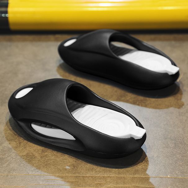 Summer Home Male 2025 New Fashionable Outerwear Cool Slippers Anti Slip Thick Bottom Leisure Beach Couple One Line Drag_vogvips.com