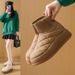 velvet High-top Boots Women's Non-slip Versatile Student Tide Thermal Socks Boots Cotton Shoes_vogvips.com