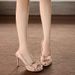 Nude High-heeled Shoes Women, 2026 New Summer Model, Open-toed, Sexy Stiletto, Stunning For Outdoor Wear, One-strap_vogvips.com