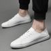 Lace-up Flat Baseplate Shoes Men's Casual Shoes Lace-up Shallow Mouth Sports Shoes_vogvips.com