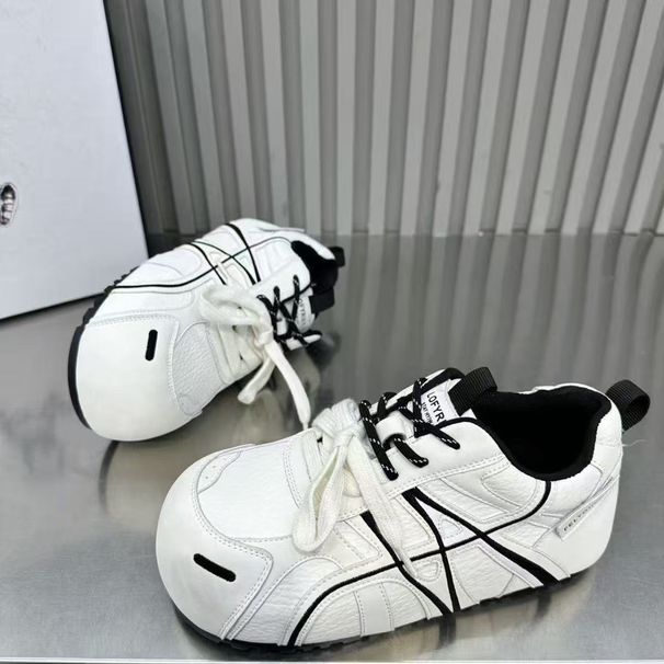 STRIDEO Thick-soled Red Outdoor Ugly Forrest Gump Shoes Women's Spring 2026 New Casual Little White Shoes Soft-soled Sports Women's Shoes_vogvips.com