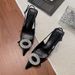 2026 Early Spring New Model: Women's High-heeled Sandals With Thin Heel, Pointed Toe, Round Buckle, One-strap Design,_vogvips.com