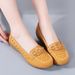 New Spring And Autumn Wedge Driving Shoes For Plus Pregnant Women, Flat Casual Loafers, Hollow Design, Size 44_vogvips.com