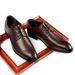 Euro Step 2025 New Soft Sole Brogue Carved Business Casual Leather Men Formal Pointed Gentleman Single Shoes Youth Trend_vogvips.com
