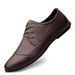 Men's Lace-up First-layer Leather Shoes Low-top Pointed Dress Leather Shoes Casual Shoes_vogvips.com