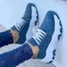 thick-soled color-blocked lace-up running shoes for women large size low-top casual single shoes sports shoes_vogvips.com