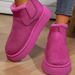Women's Winter Snow Boots With Thick Sole, Soft Fleece Lining, Round Toe Slip-On Design For Comfort And Warmth In Cold Weather_vogvips.com