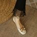 Ladies Flat Retro Square Toe Leather Loafers For Women 2024 Spring Casual Flats Elegant Metal Buckle Female Shoes_vogvips.com