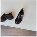 Leather Loafers Women's Velvet Thick Heel Platform Small Leather Shoes Single Shoes_vogvips.com