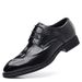 Men's shoes Business dress leather Brock carved leather men's alligator print_vogvips.com