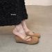 Leopard Print Suede Shallow Mouth Single Shoes For Women Spring And Autumn New French Fairy Style Hidden Wedge Mary Jane_vogvips.com