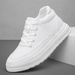 Round Head Thick-soled Men's Board Shoes, Shallow Mouth Cowhide Men's Inner Height-increasing Board Shoes Men's Shoes Medium Help Casual Men's Shoes_vogvips.com
