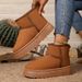 Women's Shoes Winter Thick Soled Snow Boots , Made Of Fur, Petite Size, Height Increasing, Fleece Lined, Warm, Northeast Style Cotton Padded Shoes_vogvips.com