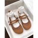 Niche Original Retro Fashion Casual Shoes Ugly Cute Shoes Literary Round Head Shallow Mouth Velcro Single Shoes_vogvips.com