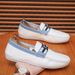 Men's Shoes Fashion Casual Bean Shoes White Soft Leather Soft Sole Comfortable Fashion Shoes A Slip-on Shoes_vogvips.com