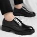 Men's Leather Dress Shoes With 8cm Hidden Heel And Comfortable Sole_vogvips.com