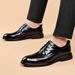 Euro Step Men's Formal 2025 Autumn New Brogue Business Fashion Versatile Suit Leather Oxford Shoes_vogvips.com