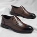 Men's Genuine Leather Low-Top Oxford Dress Shoes_vogvips.com