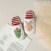 Halluci Christmas Series Gingerbread Man Indoor Cotton Non-Slip Rubber Sole Slippers For Women Cartoon Home Use_vogvips.com