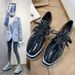 Large Size Women's Shoes 2025 Spring And Autumn New Round Toe Lace Up Sponge Cake Thick Sole Single Shoe For Women_vogvips.com