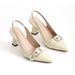 In-stock Early Spring New Style Square Buckle Pointed Toe Comfortable High-heeled Shoes Outdoor Wear, Closed-toe Mules_vogvips.com