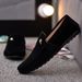 Lefu Korean Edition Trendy Men's Casual Low Top Cloth Lazy Man Fit Toe Bean Driving Shoes Anti Slip And Simple_vogvips.com