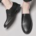 Men's Casual Leather Shoes Overalls Soft-soled Lazy Shoes Driving Shoes_vogvips.com