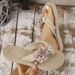 Women’s Shoes Women's Small Diamond Flower Straw Woven Outdoor Summer Beach Shoes Non Slip Thick Bottom Flat Heel Sandals_vogvips.com