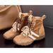 High-top German Training Shoes With Hidden Wedge For Women, Autumn And Winter Fleece-lined Retro Versatile Thick-soled_vogvips.com