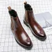 British Style Men Mid Calf Dress Business Formal Ankle Boots Autumn Men's Split Leather Shoes 240830_vogvips.com