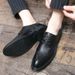Euro Step 2025 New Korean Style Brogue Men's Trendy British Business Formal Leather Shoes_vogvips.com