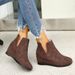 2024 Flat Wedge Boots For Women, Independent Stand, Plus Size, Suede Short Women's Boots, Wholesale, Autumn Winter_vogvips.com