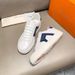 New Santoni Leather Breathable Casual Fashion Versatile Sneakers Dad Men's Shoes_vogvips.com