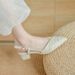 Style Pointed Toe Chunky Single Shoes 2024 One Strap Open Back Mid Heel Sandals For Women Summer Versatile_vogvips.com
