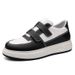 Height Increase Casual Leather Thick-soled Velcro Small Size Board Shoes Sports Shoes Men's Shoes Leather Round Head Shoes_vogvips.com