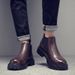 European Warm Series Men's Business Formal Genuine Martin Handmade High-top Leather Shoes British Style Short Boots Autumn Winter_vogvips.com