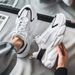 Men's Breathable Mesh Sneakers Casual Running Shoes With Thick Sole For Comfort And Style Height Increase Wear Resistant White Dad Fashion Shoes_vogvips.com