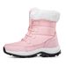 Women's Winter Snow Boots With Fleece Lining - Waterproof PU Leather High-Top Boots For Outdoor Travel & Casual Wear_vogvips.com