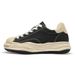 Shell Head Dissolving Shoes Thick Sole Heightening Men's Niche Splicing Retro Black And White Couple Low-top Board Shoes Breathable_vogvips.com