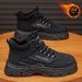 Winter Men's Shoes With Fleece Lining, High-Top Martin Boots, Men's Thick-Soled Non-Slip Insulated Cotton Shoes, Work Bo_vogvips.com
