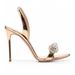 New Cross-border Rhinestone Ball Sexy Sandals With Round Open Toe, Hollow Back Strap, High He, Fashionable Women's_vogvips.com