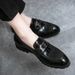 Euro Step Summer New Pointed Toe Leather For Men Versatile Lazy Hairstylist Casual Height Increasing Slip-On Loafers Men's Shoes_vogvips.com