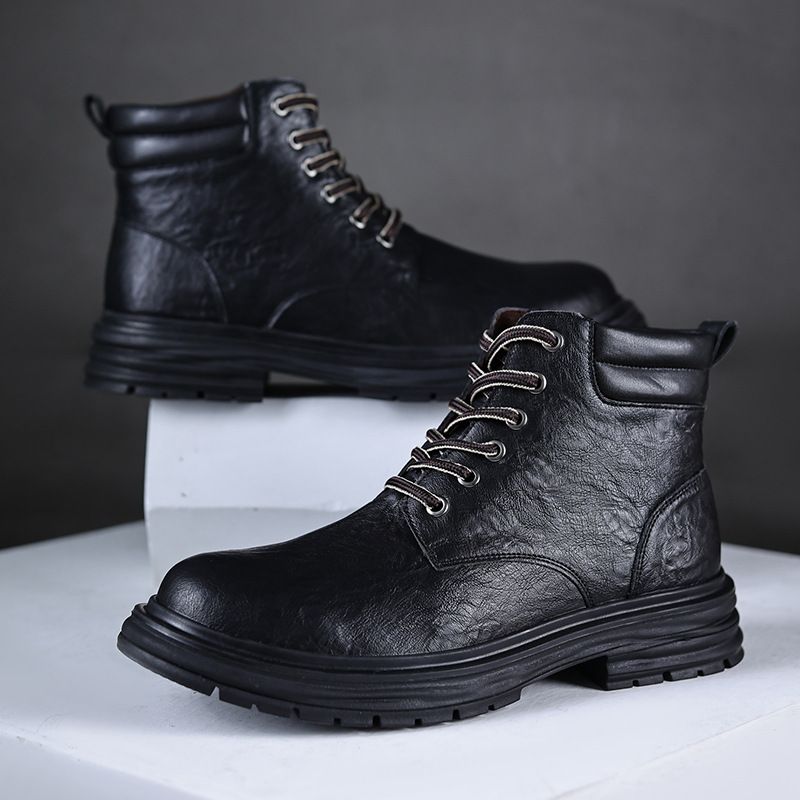 Martin Boots Shoes Men's Big Head Derby Shoes Style Platform Knight Boots Shoes Men_vogvips.com
