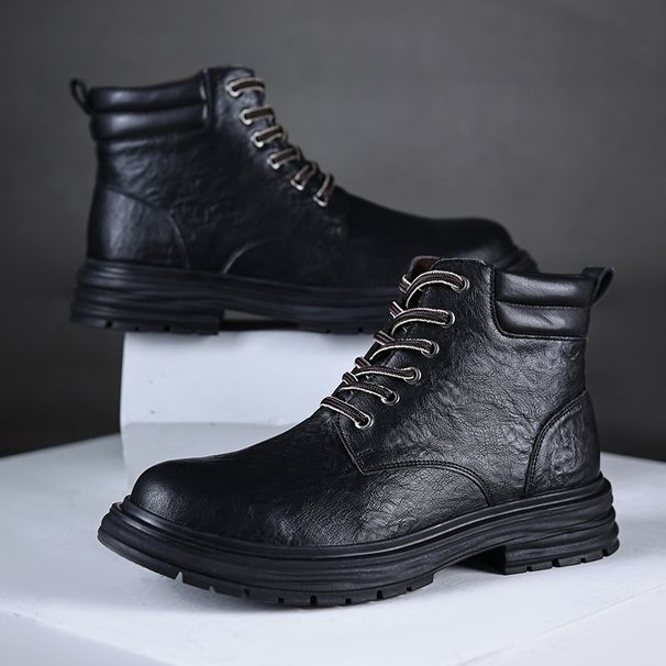 Martin Boots Shoes Men's Big Head Derby Shoes Style Platform Knight Boots Shoes Men_vogvips.com