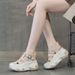 8801-2 Height Increasing 7CM Dad Shoes For Women 2024 Summer New Versatile Korean Style Thick Sole Hollow Out_vogvips.com