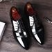 New Leather For Business Attire, Korean Version Of Men's Shoes, Oversized Pointed Casual Shoes_vogvips.com