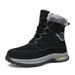 Leather Men's Snow Boots Winter Velvet Cold-proof Warm Thick-soled Outdoor Men's Shoes High-top Boots Cotton Shoes_vogvips.com