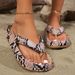 Summer Comfort Flip-Flop Leopard Soft Thick-Soled Cloud Slippers Travel Vacation Beach Shoes New Women Sandals_vogvips.com