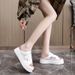 K8707 New Mesh Half 2023 Summer Trend Hollow Breathable Thick Sole Height Increasing Casual Slippers Sandals Sneakers_vogvips.com
